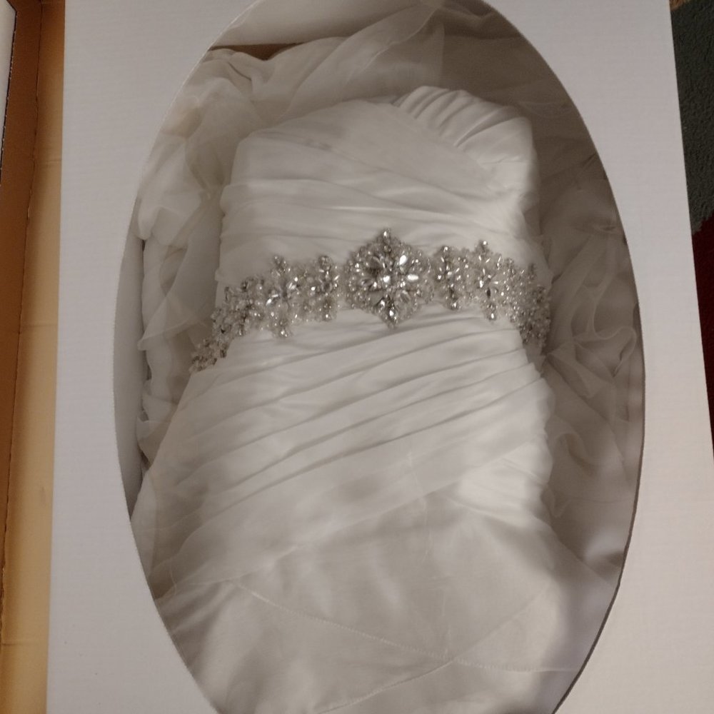 Alfred Angelo White Strapless Wedding Dress - Picture 14 of 14